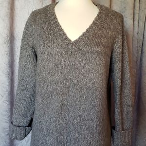 Gray v-neck sweater
